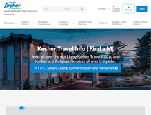 Tablet Screenshot of koshertravelinfo.com